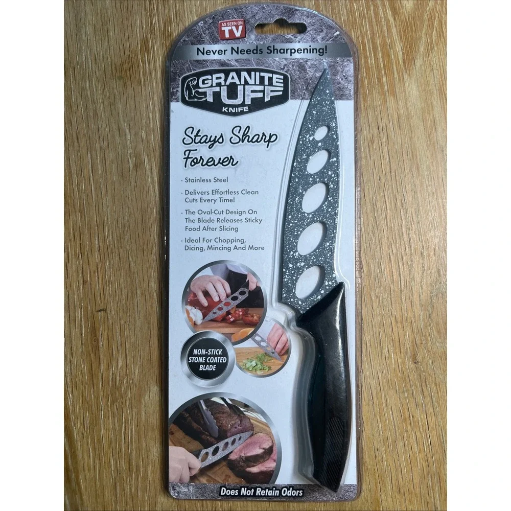 Granite Tuff Knife AS SEEN ON TV - Never Needs Sharpening, Non Stick‎